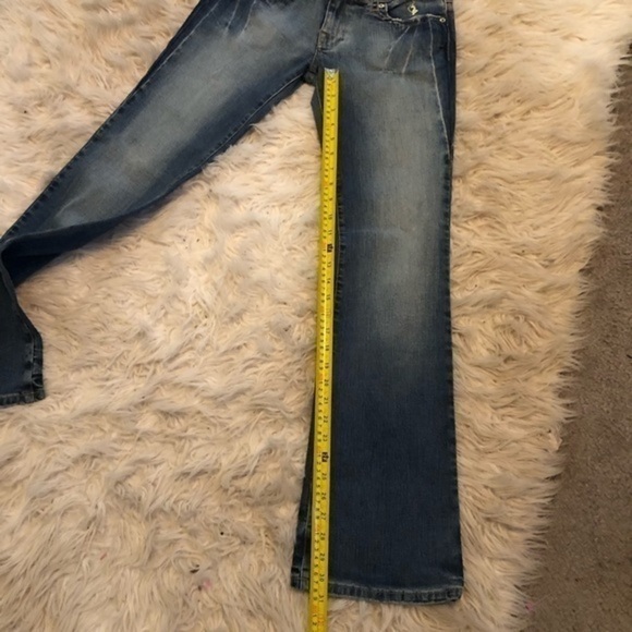 NWT Baby Phat boot cut Rhinestone sparkle embroidered pocket blue jeans sz 5 - Picture 12 of 16